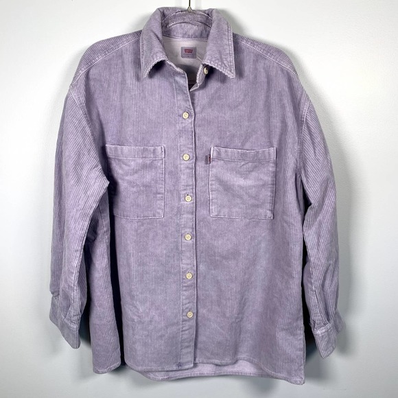 Levi's Fresh - NWT Jovi Relaxed Shirt in Lavender/Purple‎ Garment Dye Unisex M - Picture 1 of 6